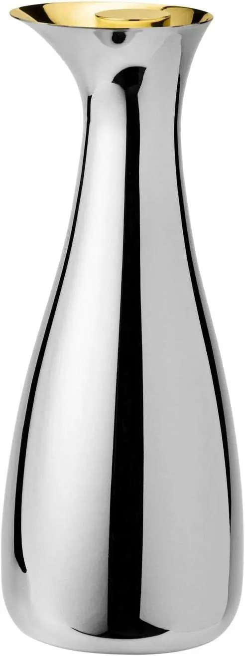 Foster Stoppered Glass Carafe – 1 L, Golden Trimmed Lid And Base 1