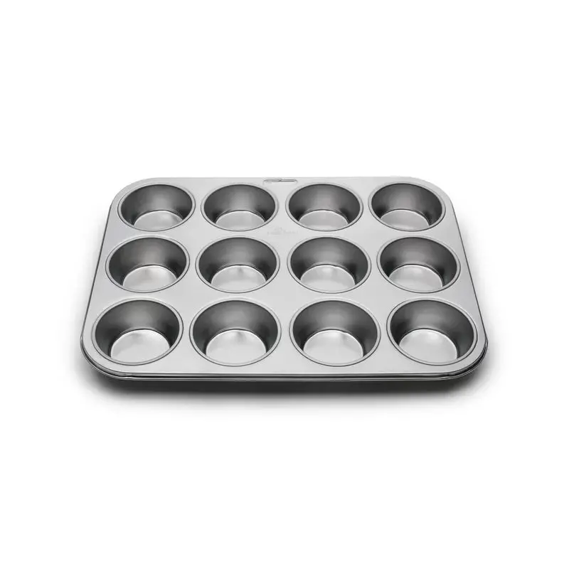 Fox Run Large Muffin Pan – 12-Cup Stainless Steel Baking Tray 1