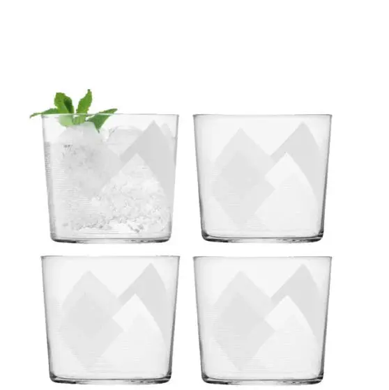Frosted Peaks Tumbler Set – Four 310Ml Drinkware Pieces 1