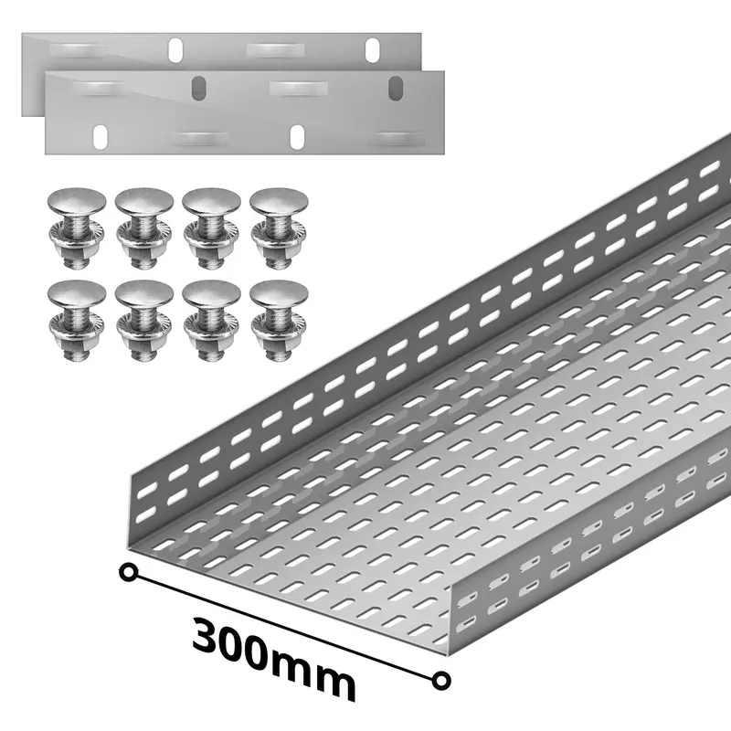 Galvanized Steel Cable Tray – 9 Feet 6 Inches Long, Heavy-Duty Support 1