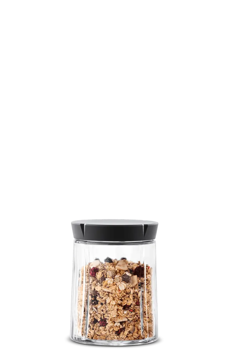Gc 750 Ml Black Food Storage Jar 1