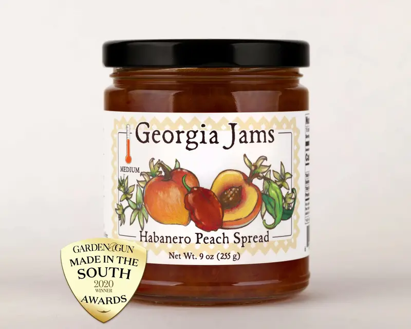 Georgia Jams Habanero Peach Preserves – Spicy-Sweet Condiment 1