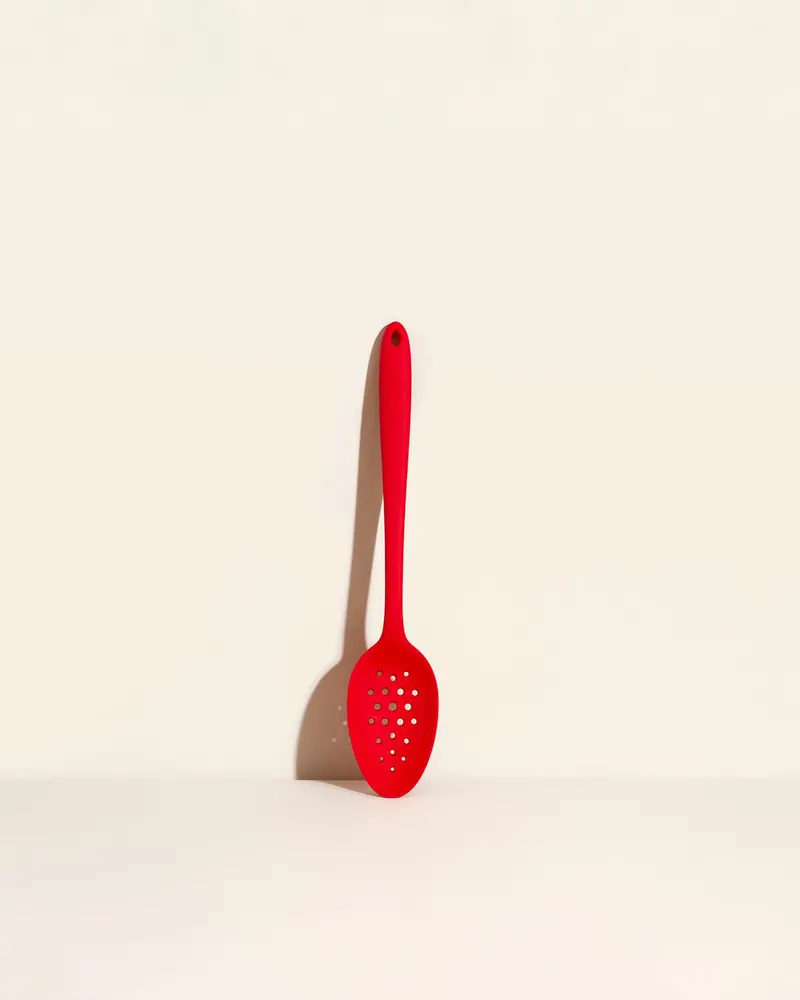 Gir Ultimate Perforated Spoon – Bold Red Slotted Spoon 1