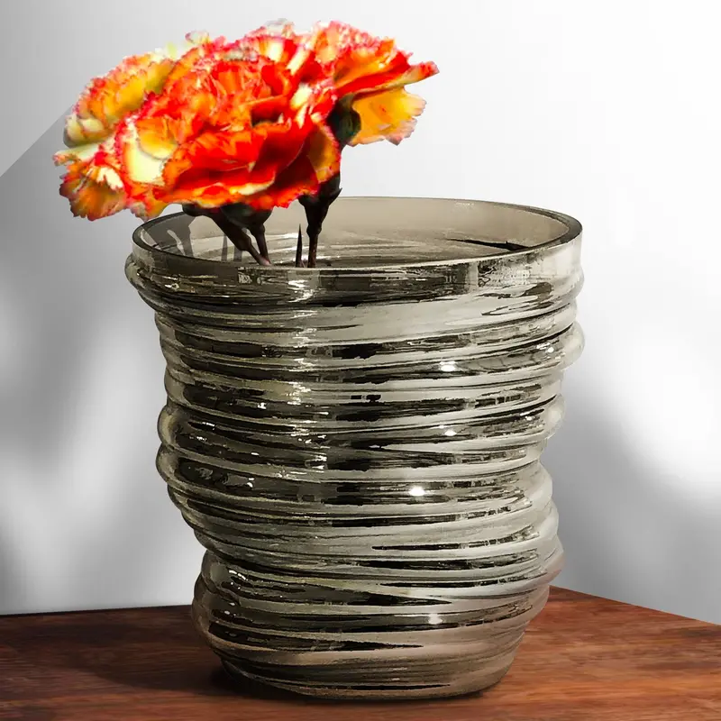 Glass Vase – 16.5Cm Diameter, 16Cm Height 1