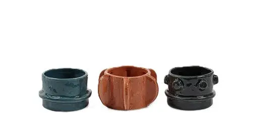 Glazed Molly Tealight Holders – Set Of Three 1
