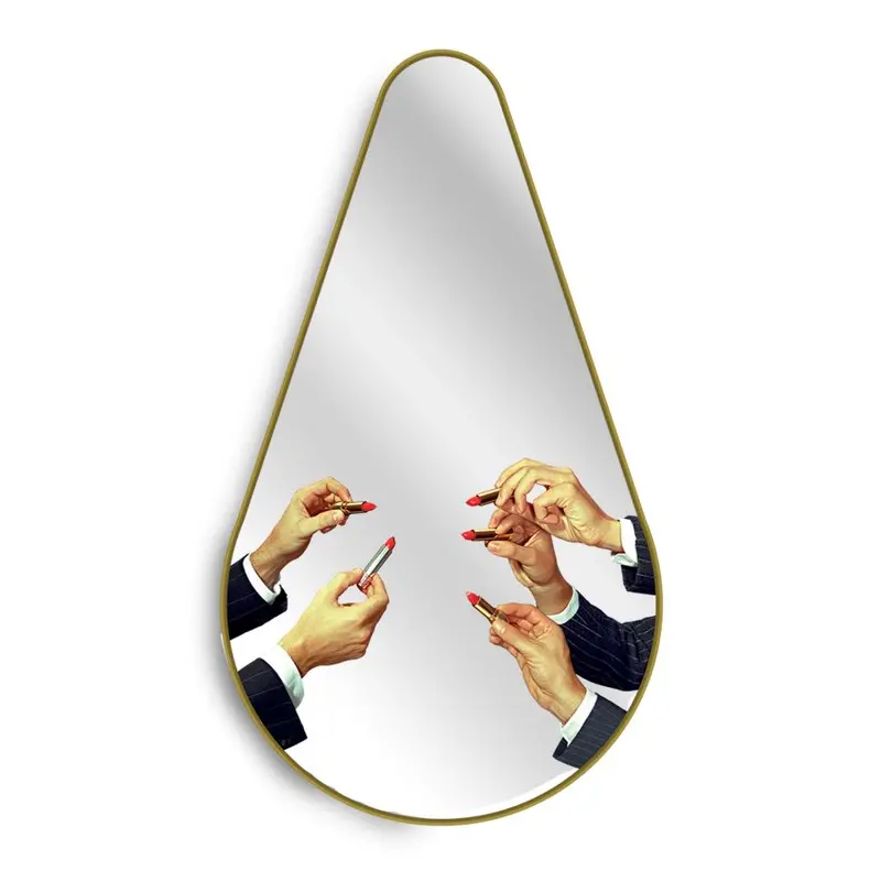 Gold-Framed Wall Mirror – Contemporary Oval Accent Mirror 1