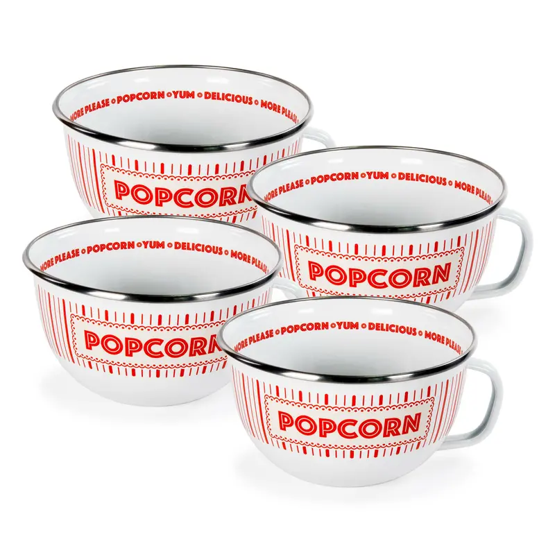 Golden Rabbit Showtime Popcorn Mugs – Ceramic Theater-Style Cups 1