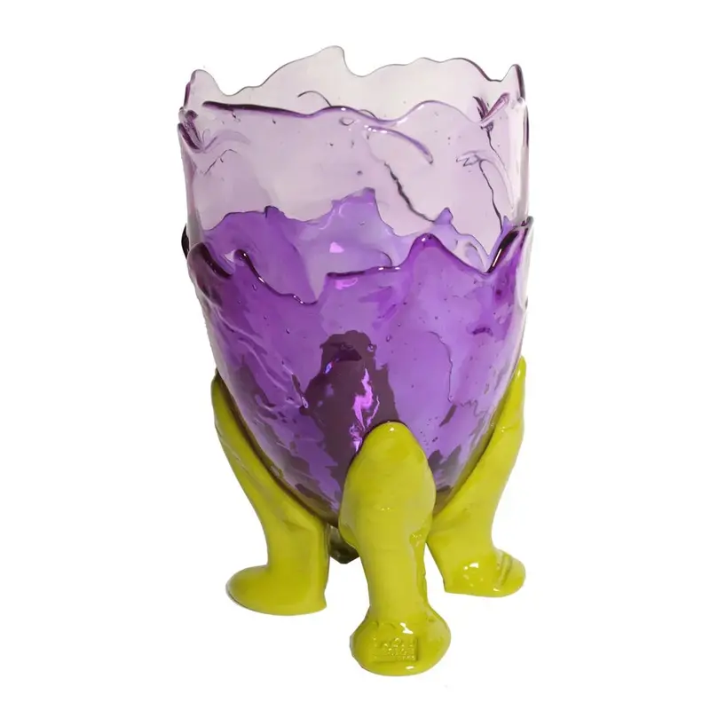 Gradient-Inspired Vase: Clear Lilac, Purple, And Dusty Matte Green 1