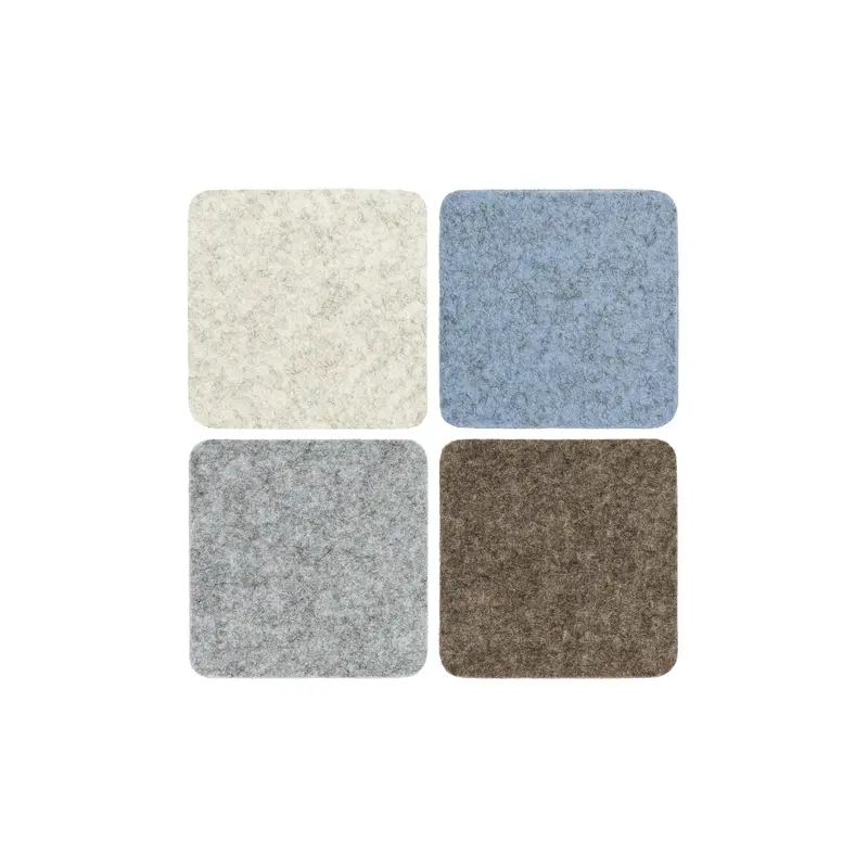 Graf Lantz Merino Wool Square Coaster Set – Multicolor, 4-Pack 1