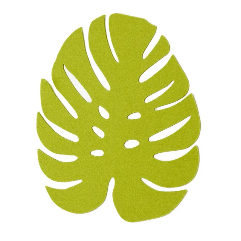 Graf Lantz Solid-Color Monstera Coasters – Merino Wool 4-Pack 1