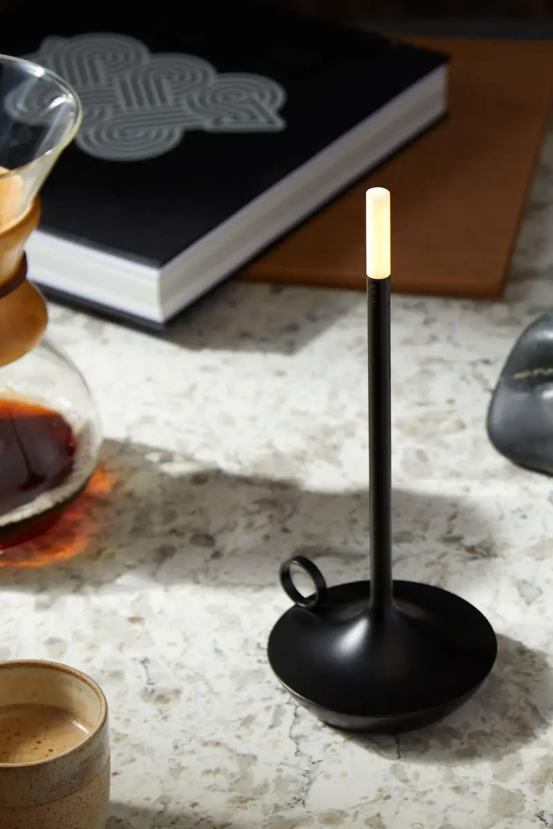Graypants Wick Rechargeable Portable Lamp In Black – Vanmokum 1
