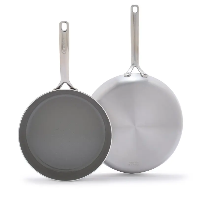 Greenpan Gp5 Stainless Steel Fry Pan – 5-Ply Construction With Mirror Handles 1