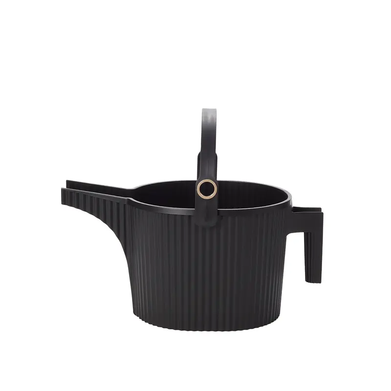 Hachiman Large Garden Beetle Planter – Black Ceramic 1