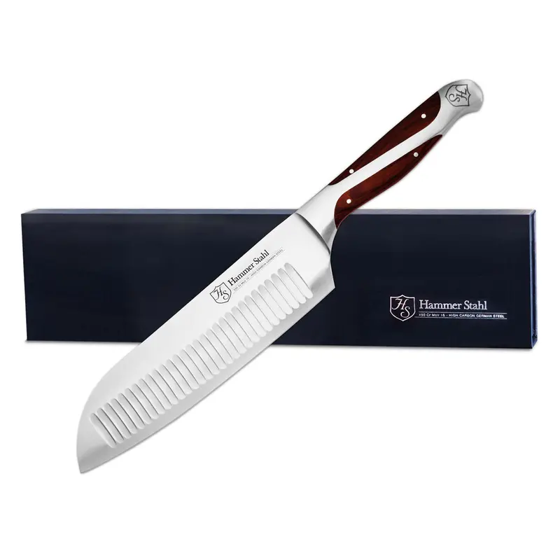 Hammer Stahl 7.5-Inch Santoku Knife – Enhanced Control & Sharpness For Fine Dicing 1