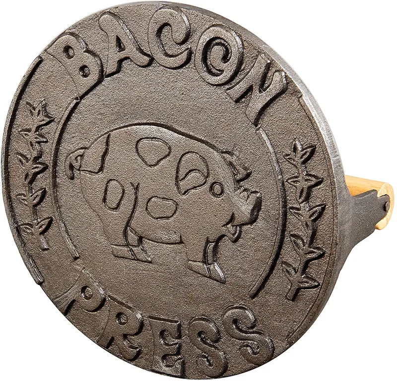 Harold Imports Heavy-Duty Round Bacon Press – Cast Iron Weighted Design 1