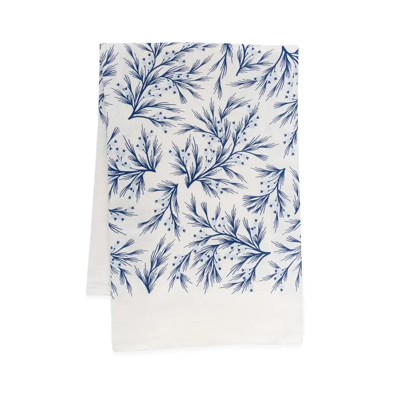 Hazelmade Winter Branch Tea Towel – Linen-Blend Kitchen Towel With Botanical Print 1