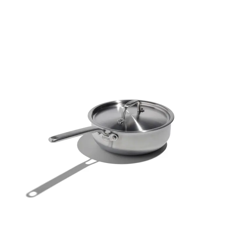 Heritage Steel Eater Series 3-Quart Stainless Steel Saucier With Lid 1
