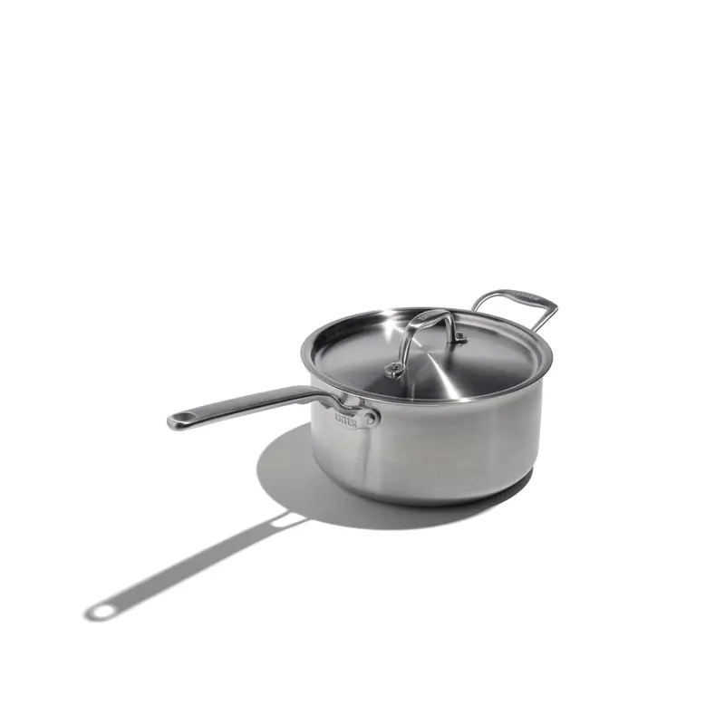 Heritage Steel Eater Series 4-Quart Stainless Steel Saucepan With Lid 1