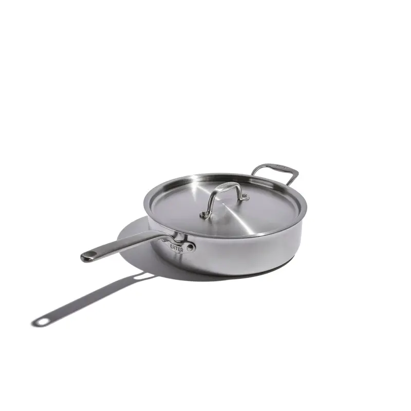 Heritage Steel Eater Series 4-Quart Stainless Steel Sauté Pan With Lid 1