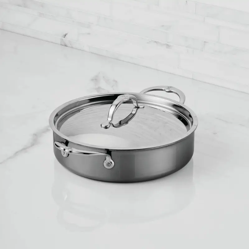 Hestan Nanobond 3.5-Quart Sauteuse – Flared-Rim, Lid-Inclusive Sauté Pan 1