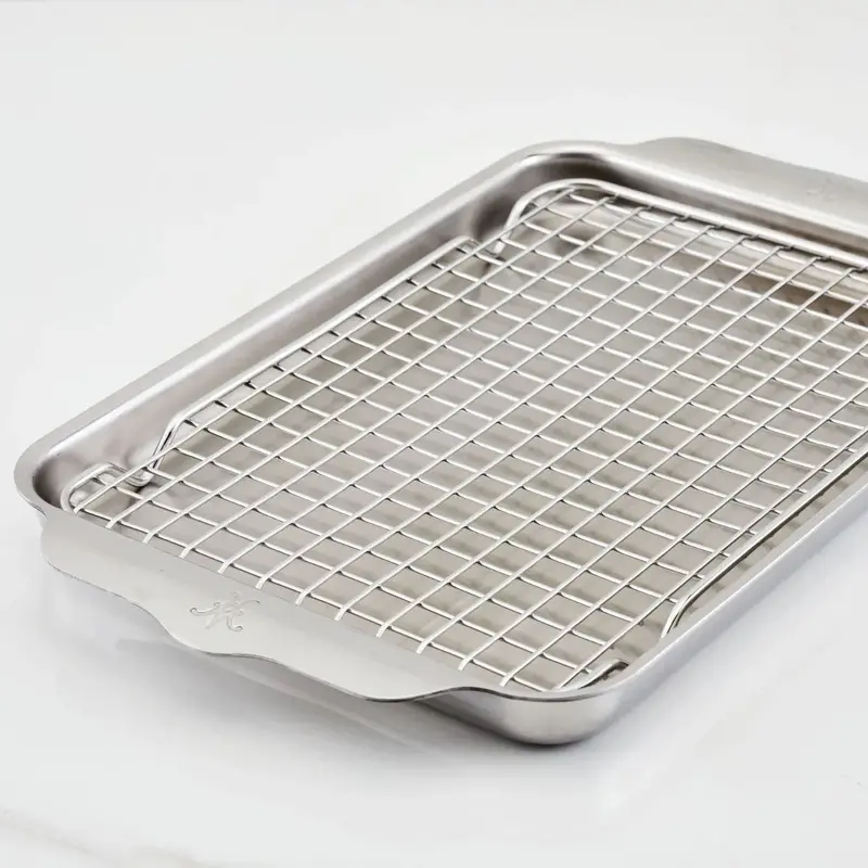 Hestan Ovenbond Tri-Ply Quarter Sheet Pan With Cooling Rack 1