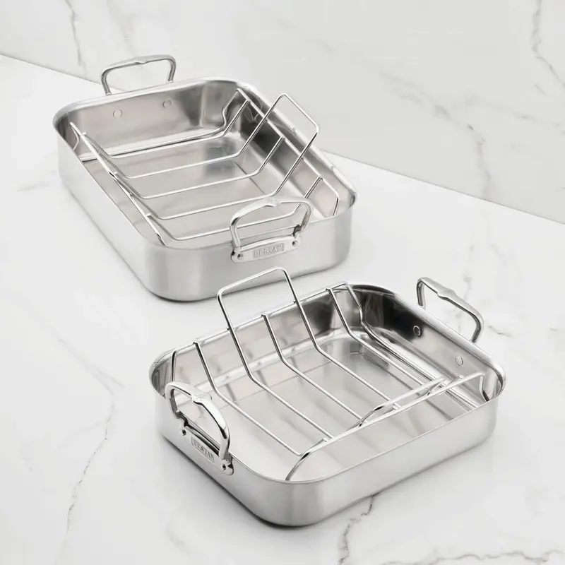 Hestan Provisions 14.5" Classic Roasting Pan With Rack 1