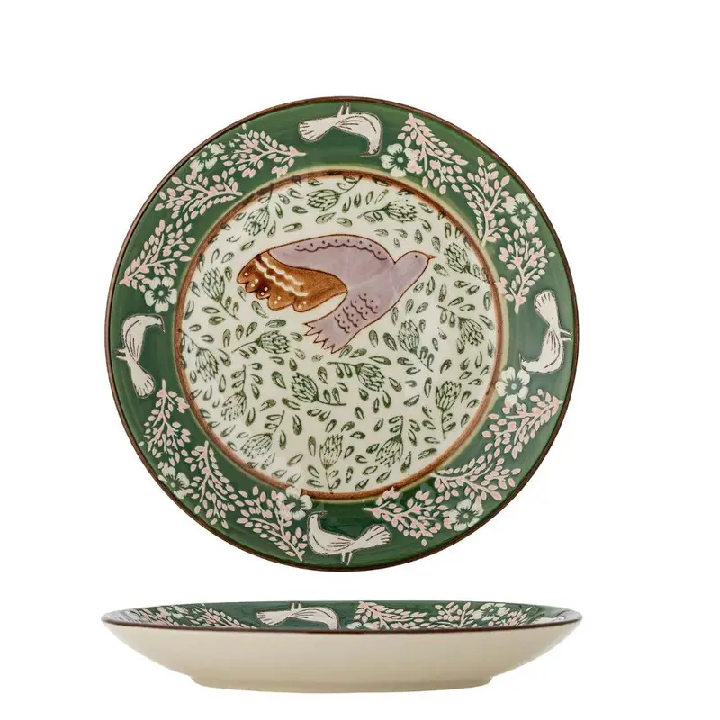Hezha Textured Stoneware Dinner Plates (Set Of 2) 1