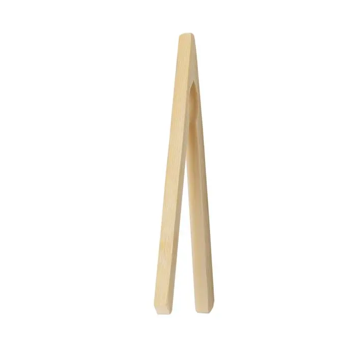 Hic 6.5-Inch Bamboo Toast Tongs 1