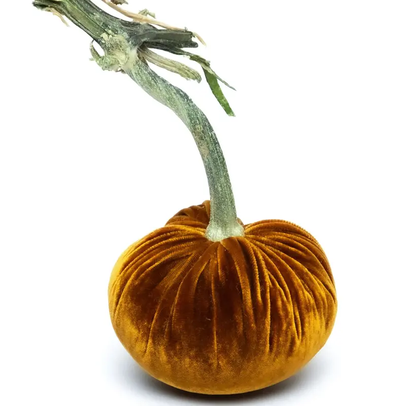Hot Skwash Bronze Silk Velvet Pumpkin Decor – 5-Inch Elegant Accent 1