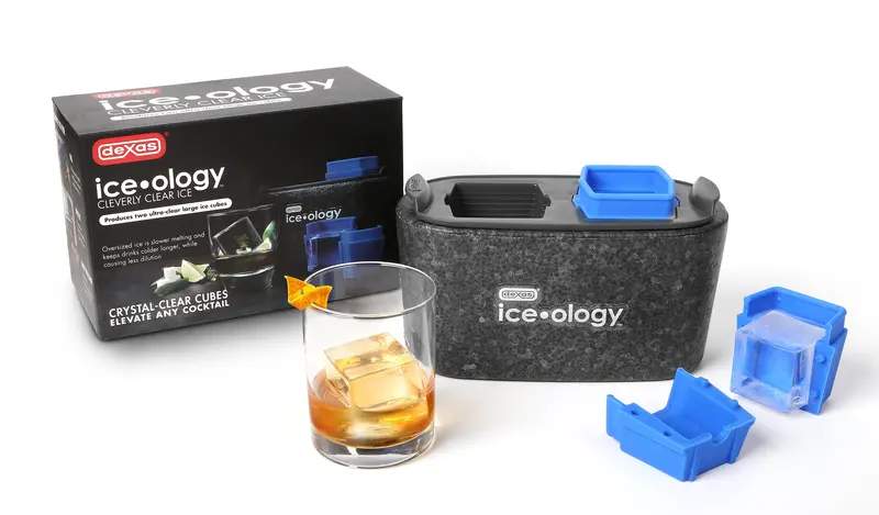 Ice•Ology Clear Ice Cube Trays – Dual 1.75-Inch Mold Set For Crystal-Clear Cubes 1
