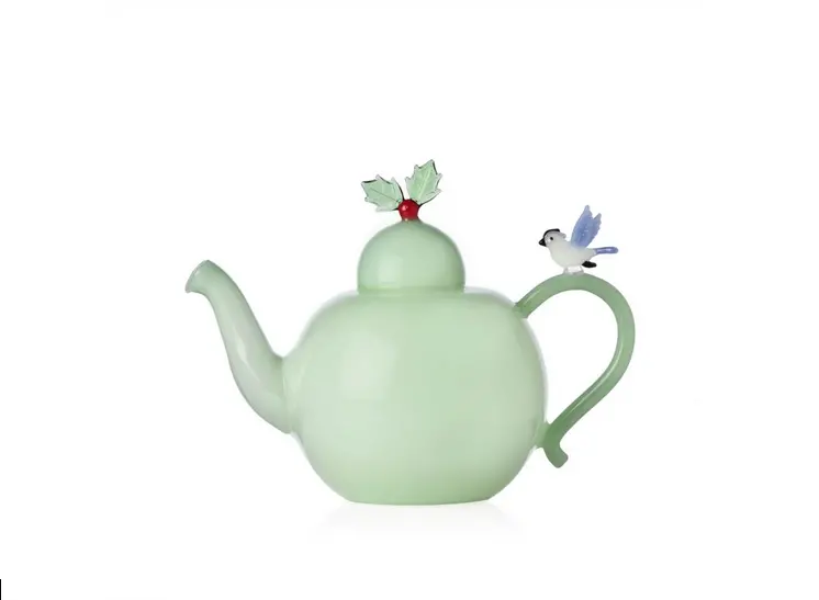 Ichendorf Holly & Bird Illustrated Teapot 1