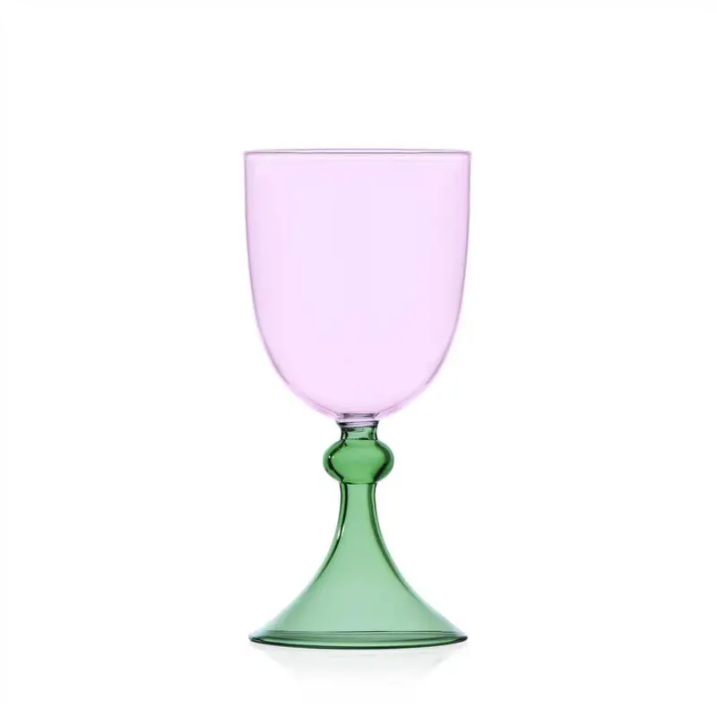 Ichendorf Tamigi Pink-And-Green Glass Goblet – 10.1 Oz 1