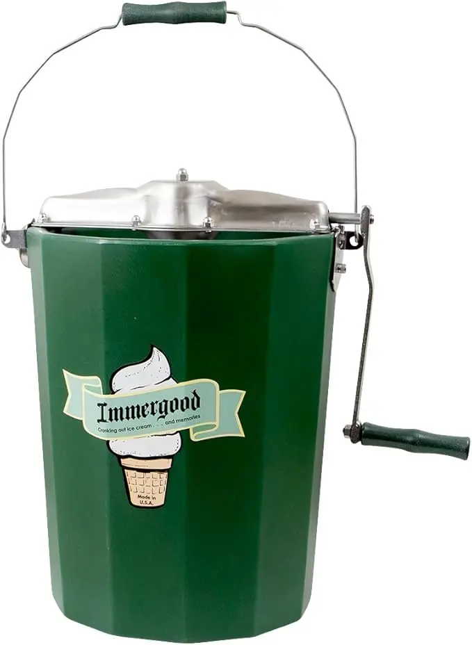 Immergood Hand-Crank Ice Cream Maker – With Tub Cover 1