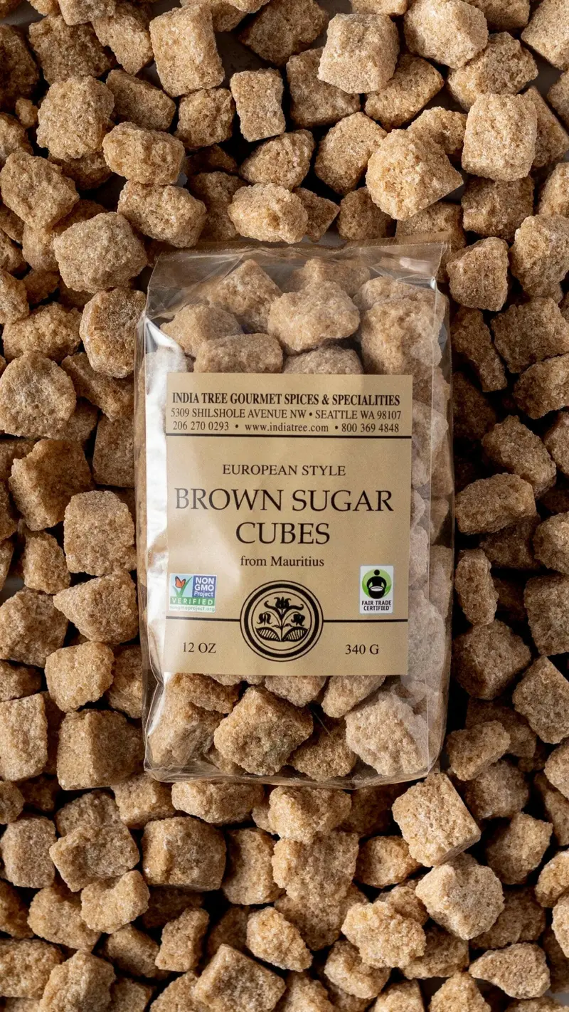 India Tree Brown Sugar Cubes – All-Natural, Individually Wrapped 1