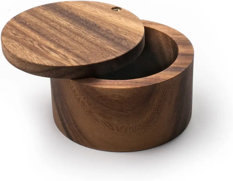 Ironwood Gourmet Acacia Salt Cellar – Appalachian Design 1