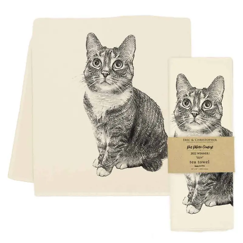 Izzy The Cat Tea Towel | Eric & Christopher 1