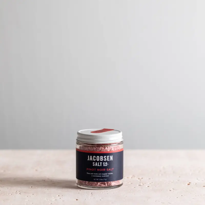Jacobsen Salt Co. Pinot Noir–Infused Sea Salt – Small-Batch Artisan Finishing Salt 1