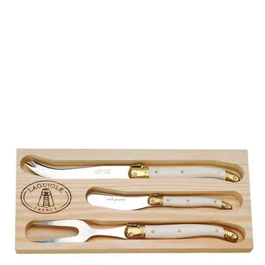 Jean Dubost Laguiole Cheese Serving Set – Ivory-Handle Collection 1