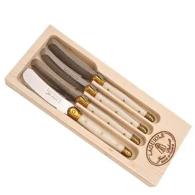 Jean Dubost Laguiole Ivory Butter Spreader Set 1