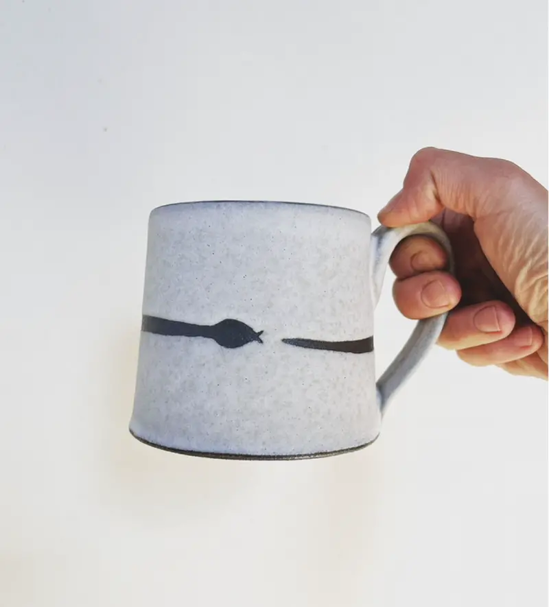 Jessica Wertz Ceramics Ouroboros Snake-Themed Ceramic Mug 1