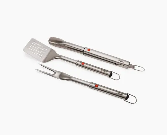 Joseph Joseph Grillout 3-Piece Stainless Steel Bbq Tool Set (Turner, Tongs, Fork) 1
