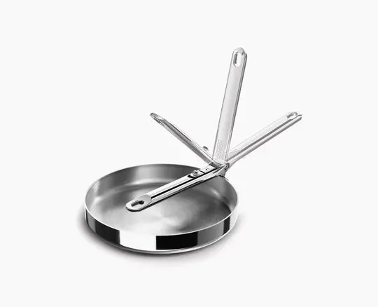 Joseph Joseph Space Steel 9.5-Inch Frying Pan With Foldable Handle 1
