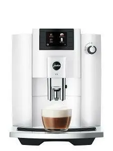 Jura E6 Fully Automatic Espresso And Coffee Machine – Piano White Design 1