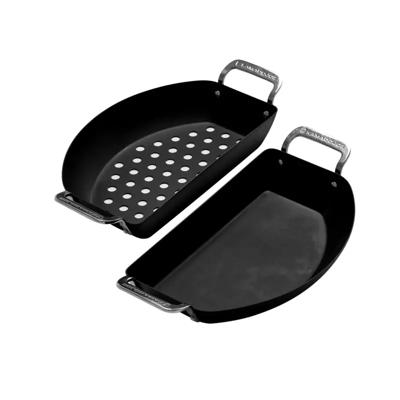 Kamado Joe Karbon Steel Half-Moon Pan Duo 1