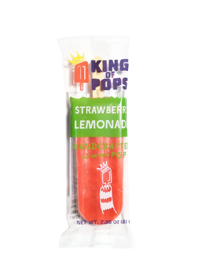 King Of Pops Strawberry Lemonade Frozen Pop 1