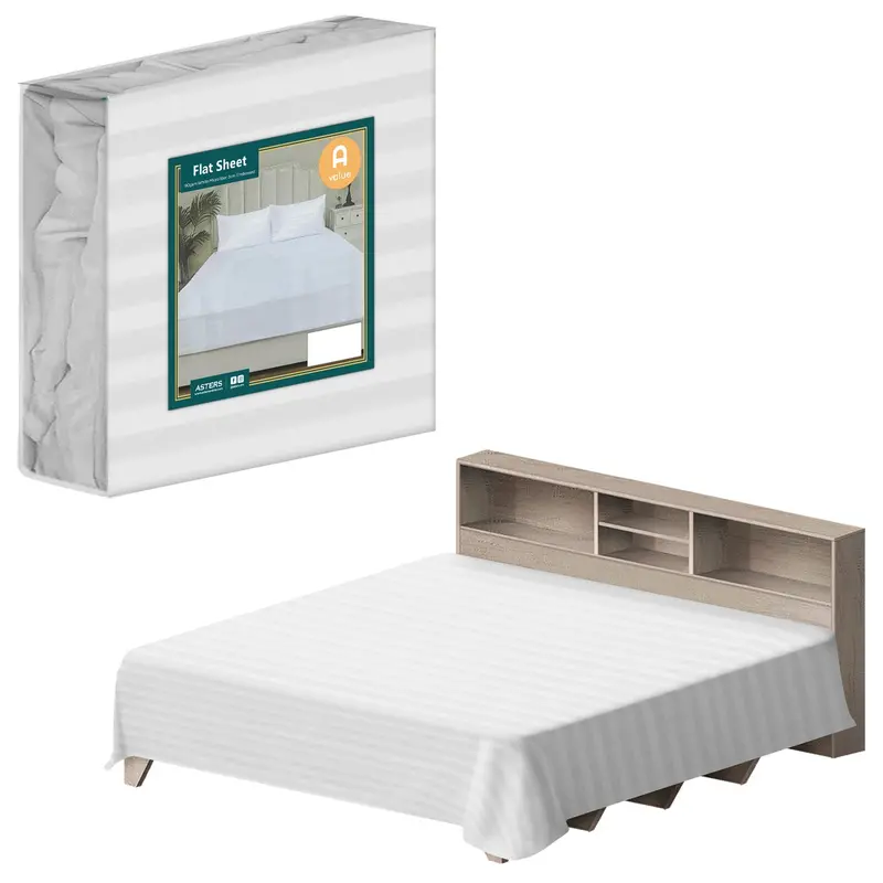 King-Size Striped Flat Sheet 1