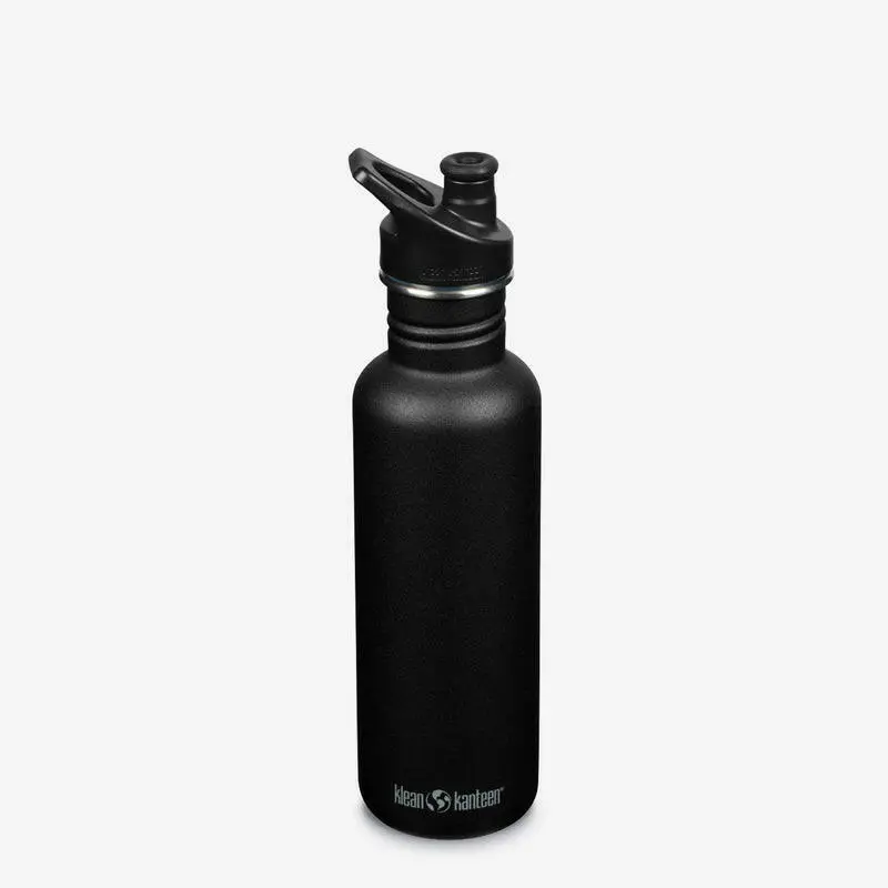 Klean Kanteen 27 Oz Classic Stainless Steel Water Bottle With Sport Cap – Black 1