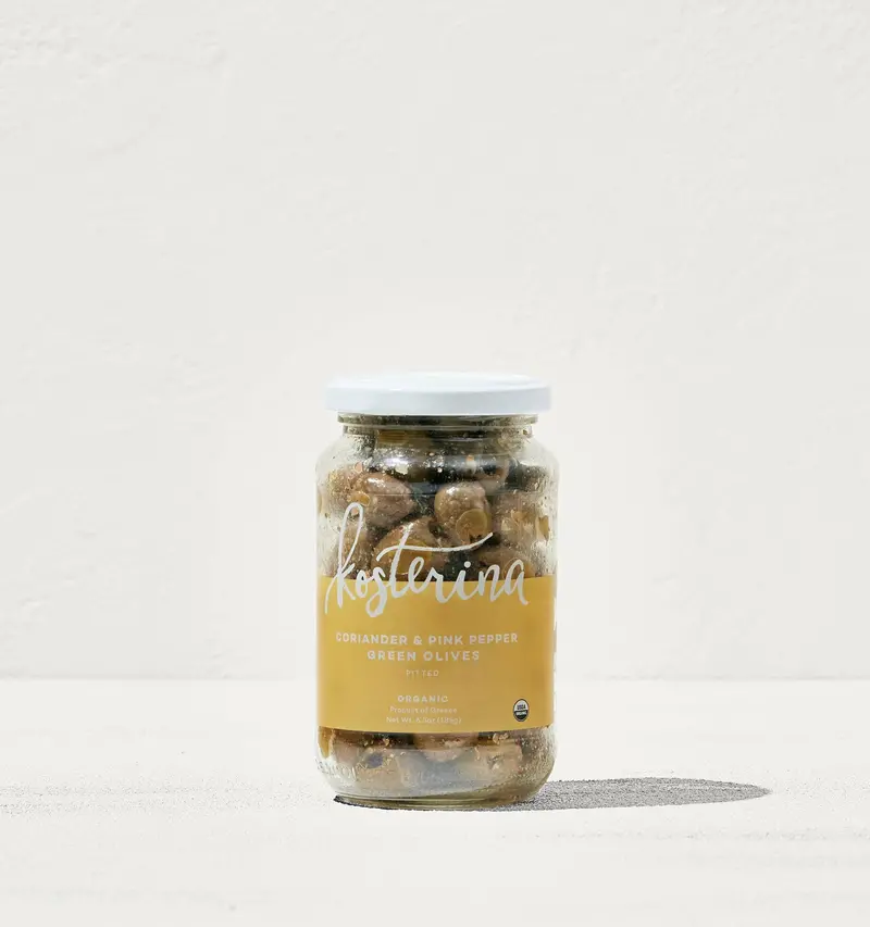 Kosterina Coriander & Pink Pepper Green Olives 1