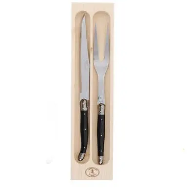 Laguiole Carving Set With Black Handles | Jean Dubost | The French Farm 1