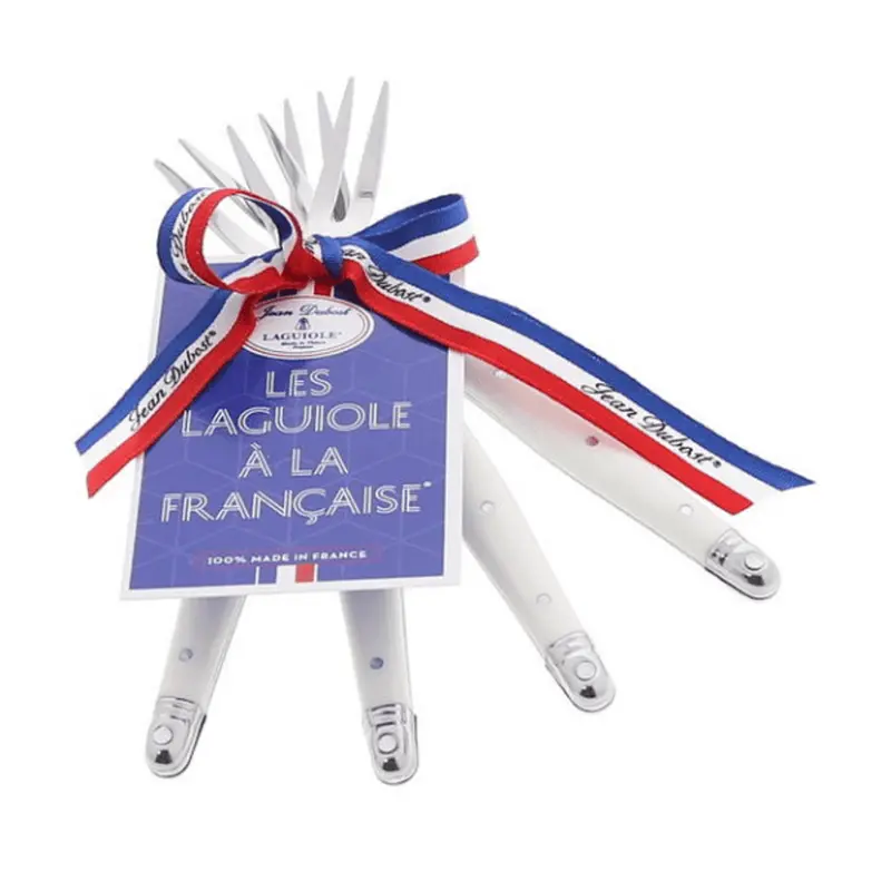 Laguiole Jean Dubost Ivory-Handled Cocktail Forks – Elegant Bar Utensils 1